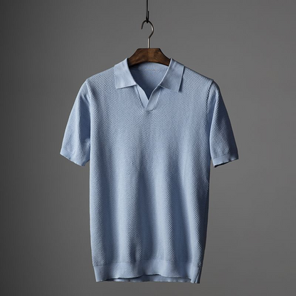 Brenner | Men’s Textured Short Sleeve Classic Polo Shirt