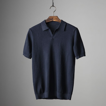 Brenner | Men’s Textured Short Sleeve Classic Polo Shirt