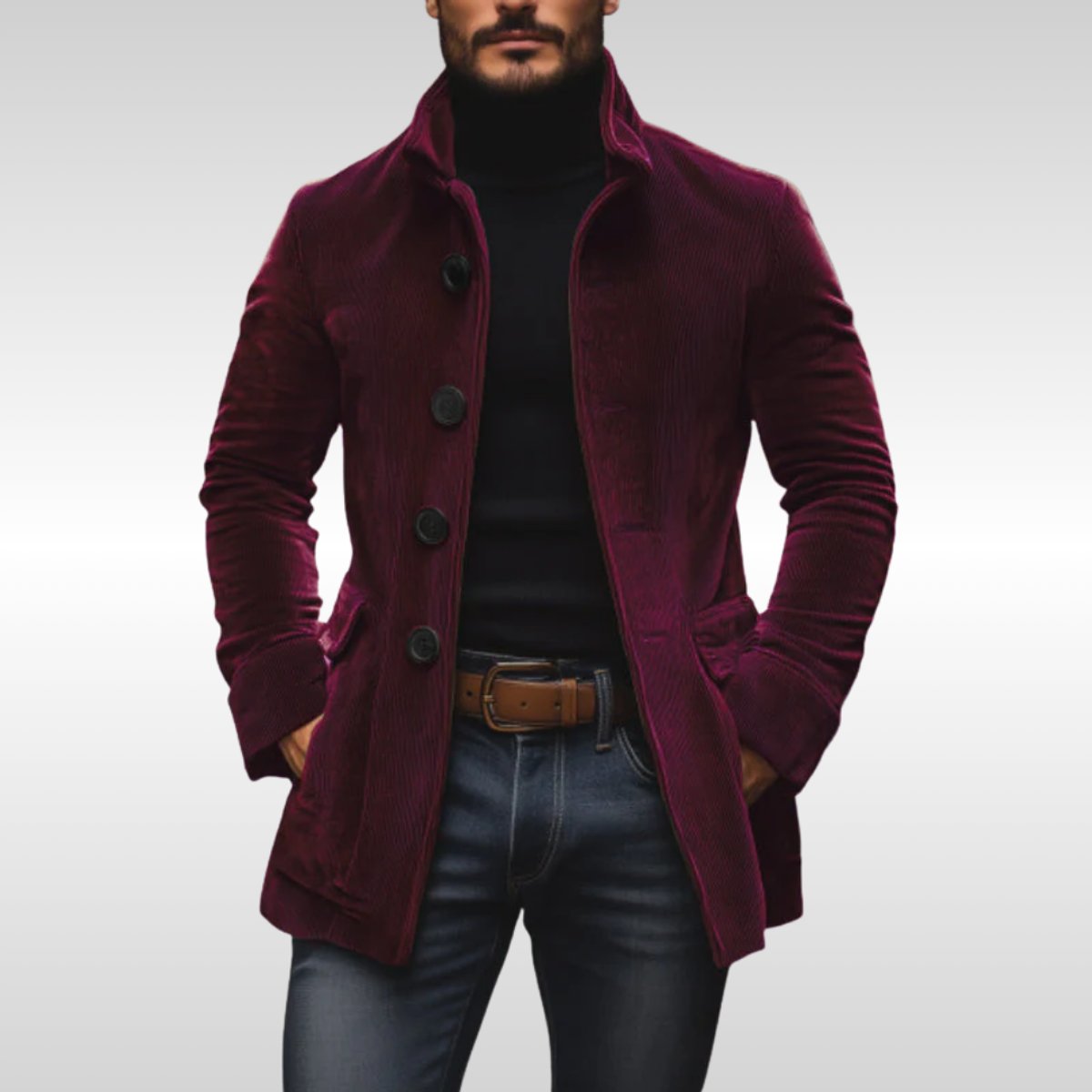 Pierce | Men’s Stand-Collar Coat