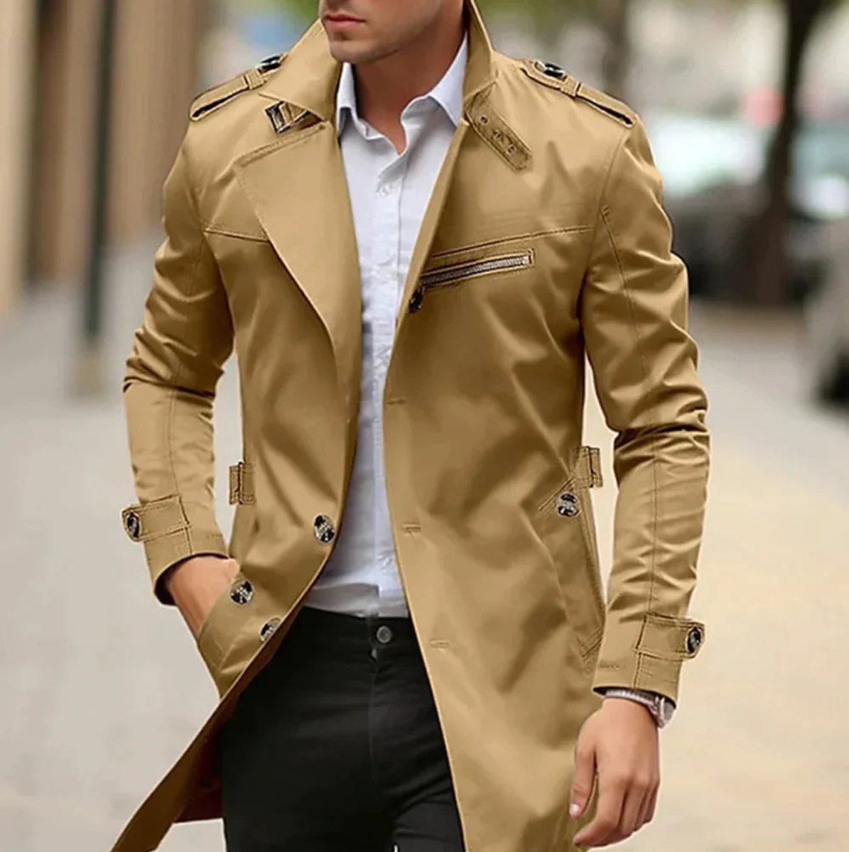 Sullivan | Men’s Slim-Fit Trench Coat