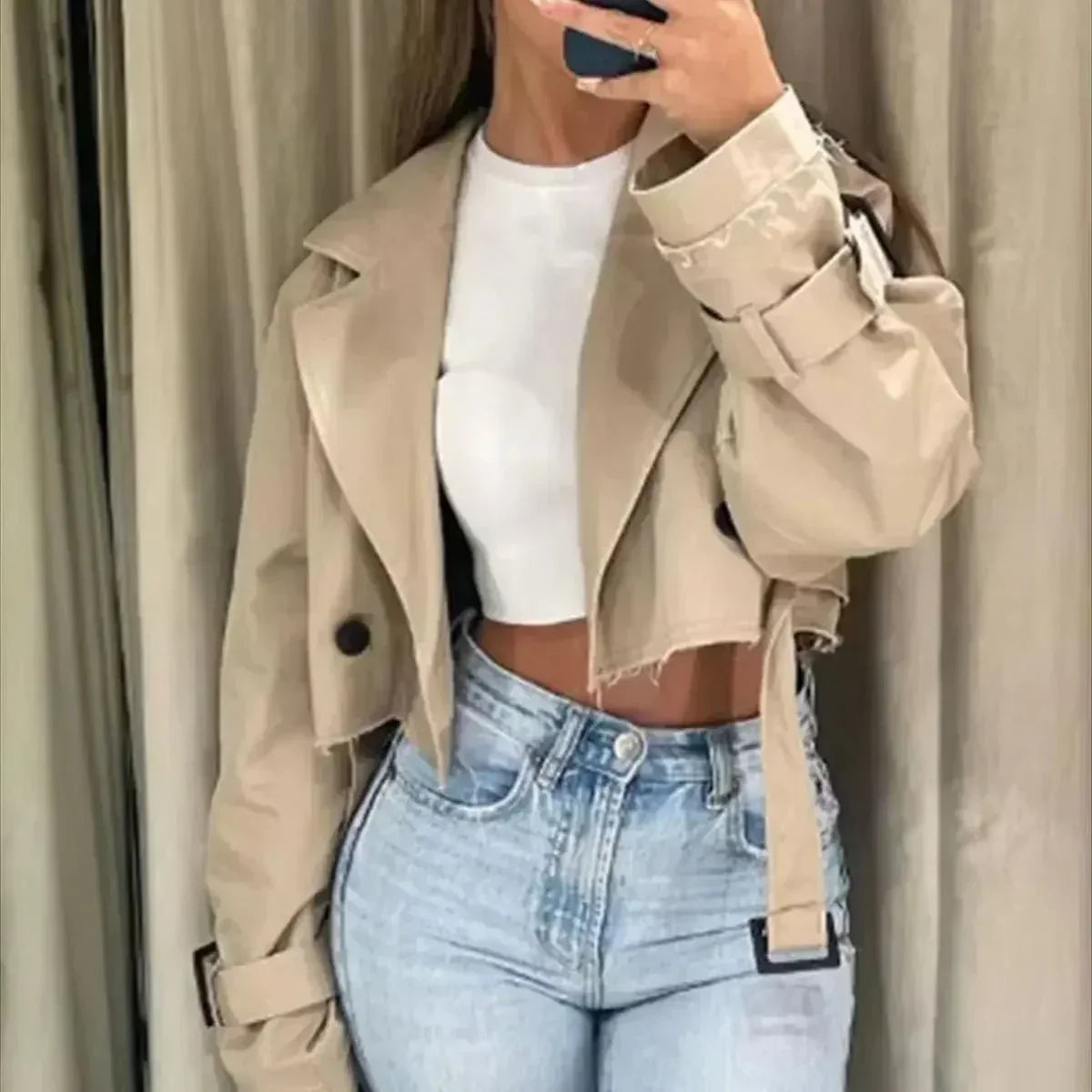 Saylor | Women’s Cropped Trench Coat