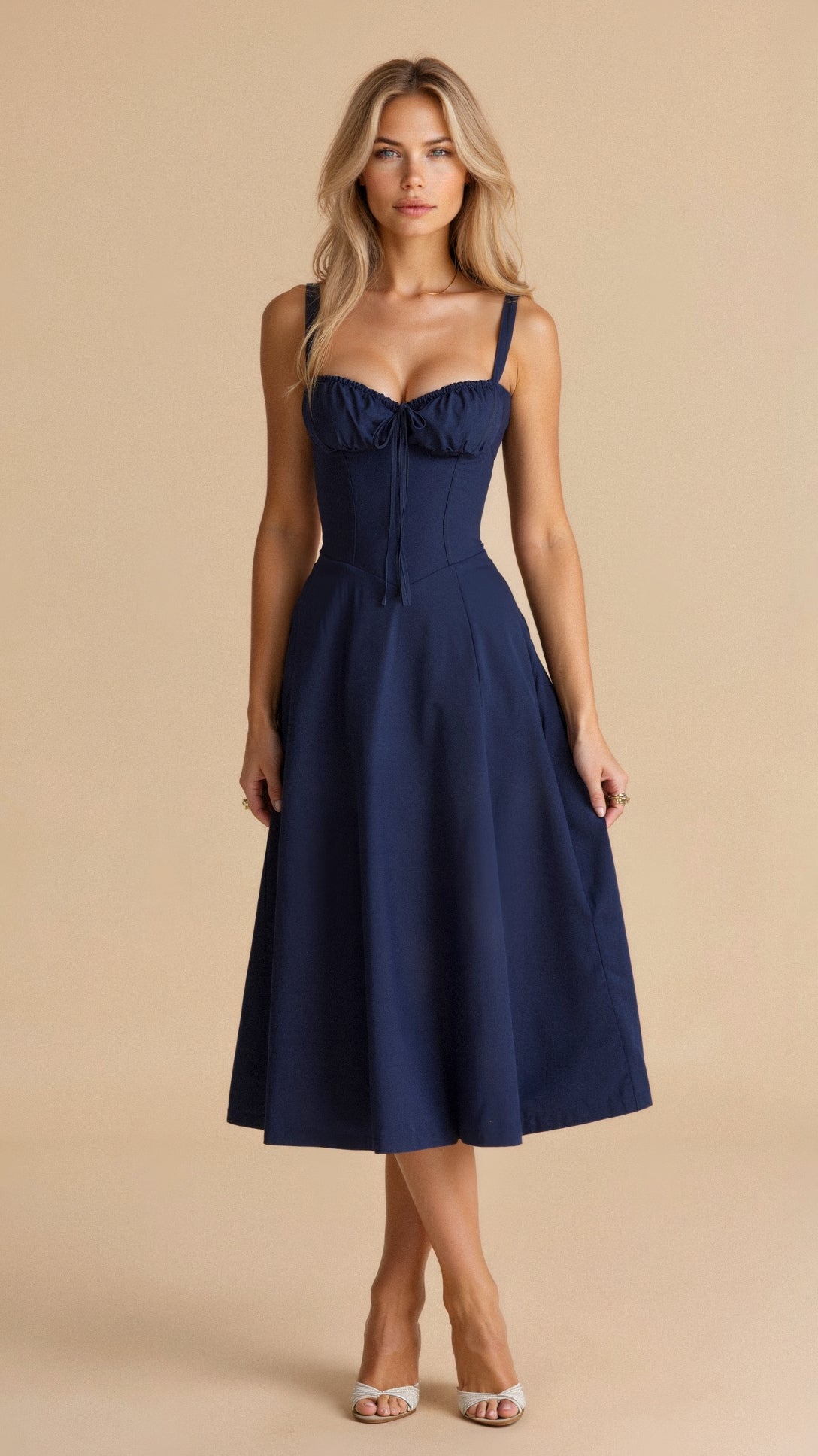 Sutter | Women’s Floral Chic Corset Summer Midi Dress