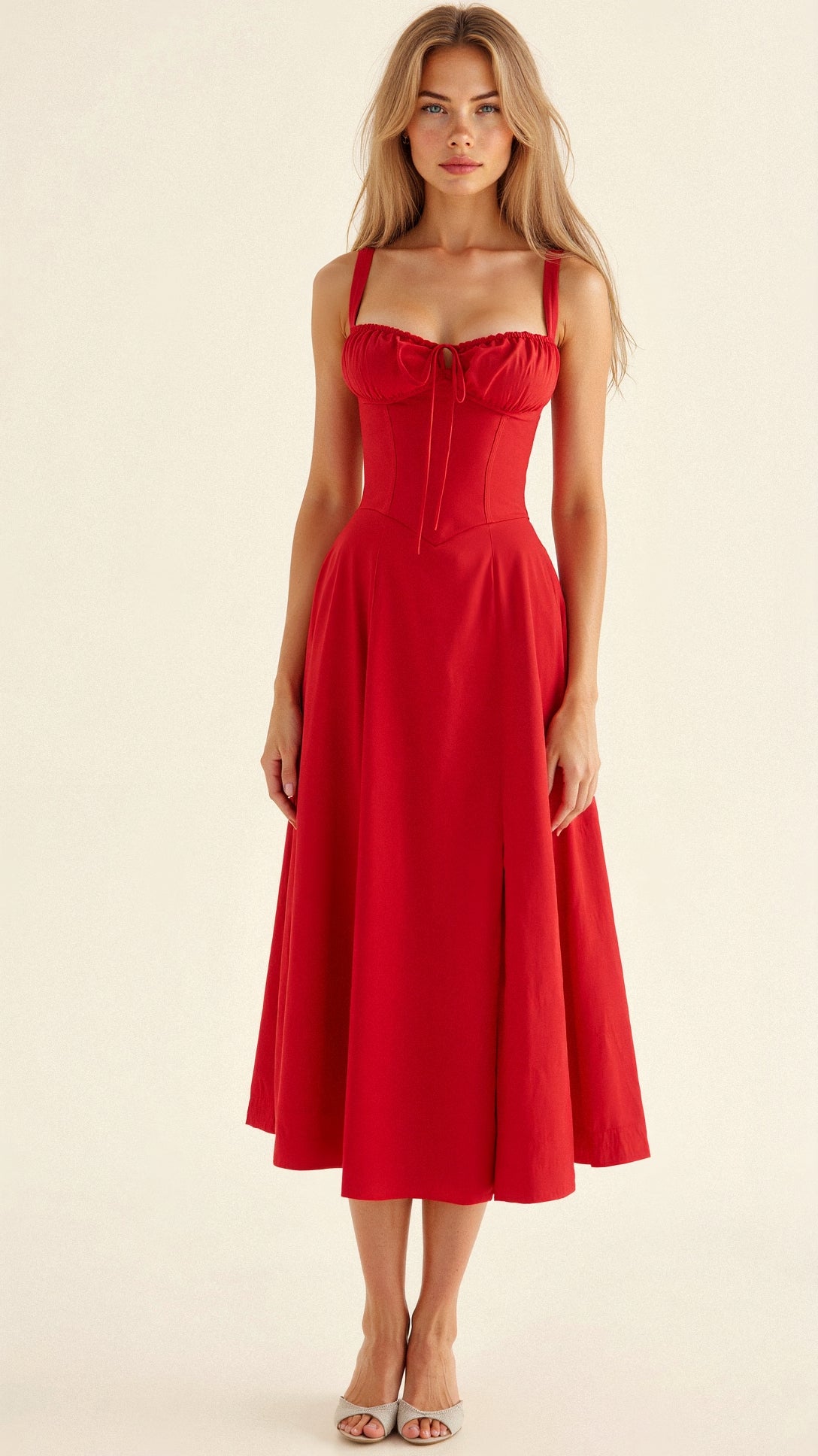 Sutter | Women’s Floral Chic Corset Summer Midi Dress