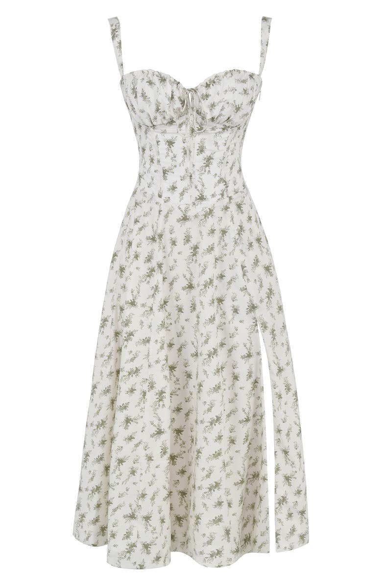Sutter | Women’s Floral Chic Corset Summer Midi Dress