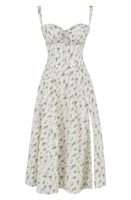 Sutter | Women’s Floral Chic Corset Summer Midi Dress