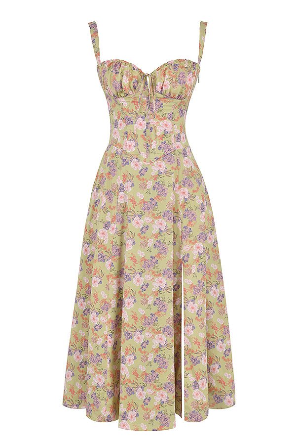 Sutter | Women’s Floral Chic Corset Summer Midi Dress