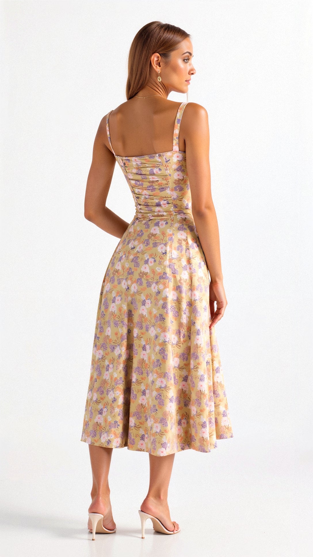Sutter | Women’s Floral Chic Corset Summer Midi Dress