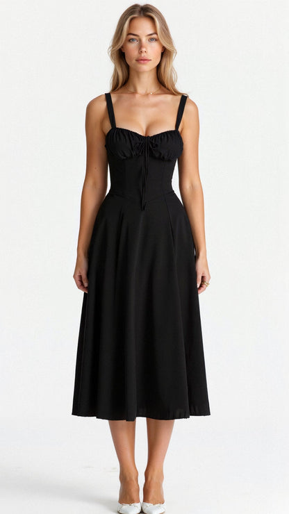 Sutter | Women’s Floral Chic Corset Summer Midi Dress
