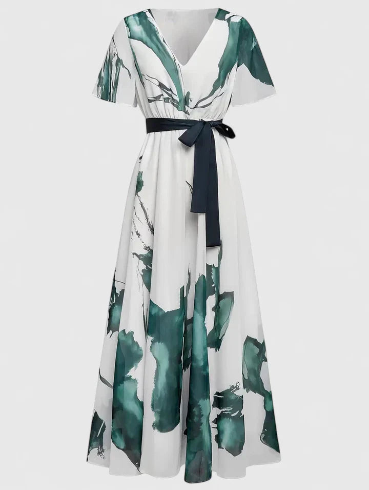 Zarevia | Women’s Printed Wrap Maxi Dress