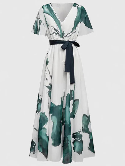 Zarevia | Women’s Printed Wrap Maxi Dress