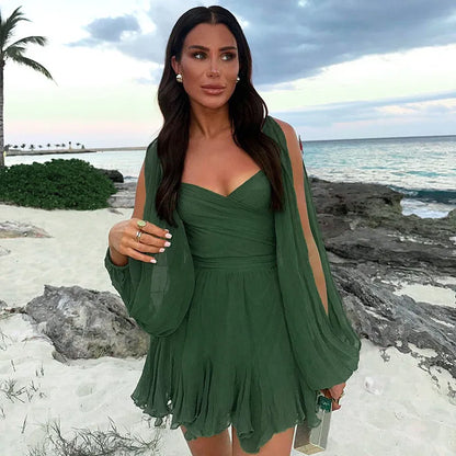 Aubrielle | Women’s Summer Long Sleeve Mini Dress