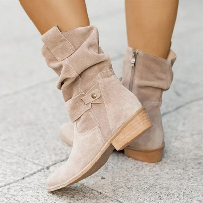 Harper | Women’s Chic Mid-Calf Suede Boots