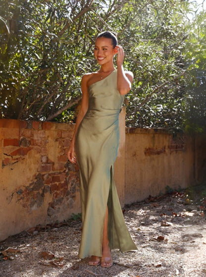 Lorelei | Women’s Spring One-Shoulder Flowy Maxi Dress