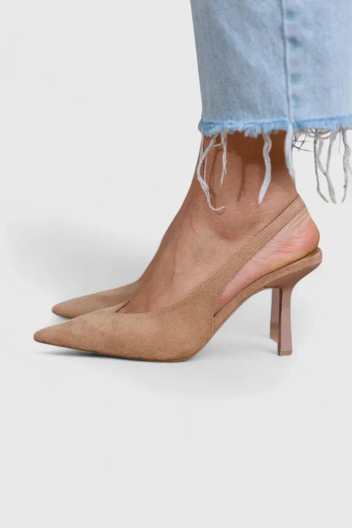 Virelza | Women’s Pointed Toe Slingback Stiletto Heels