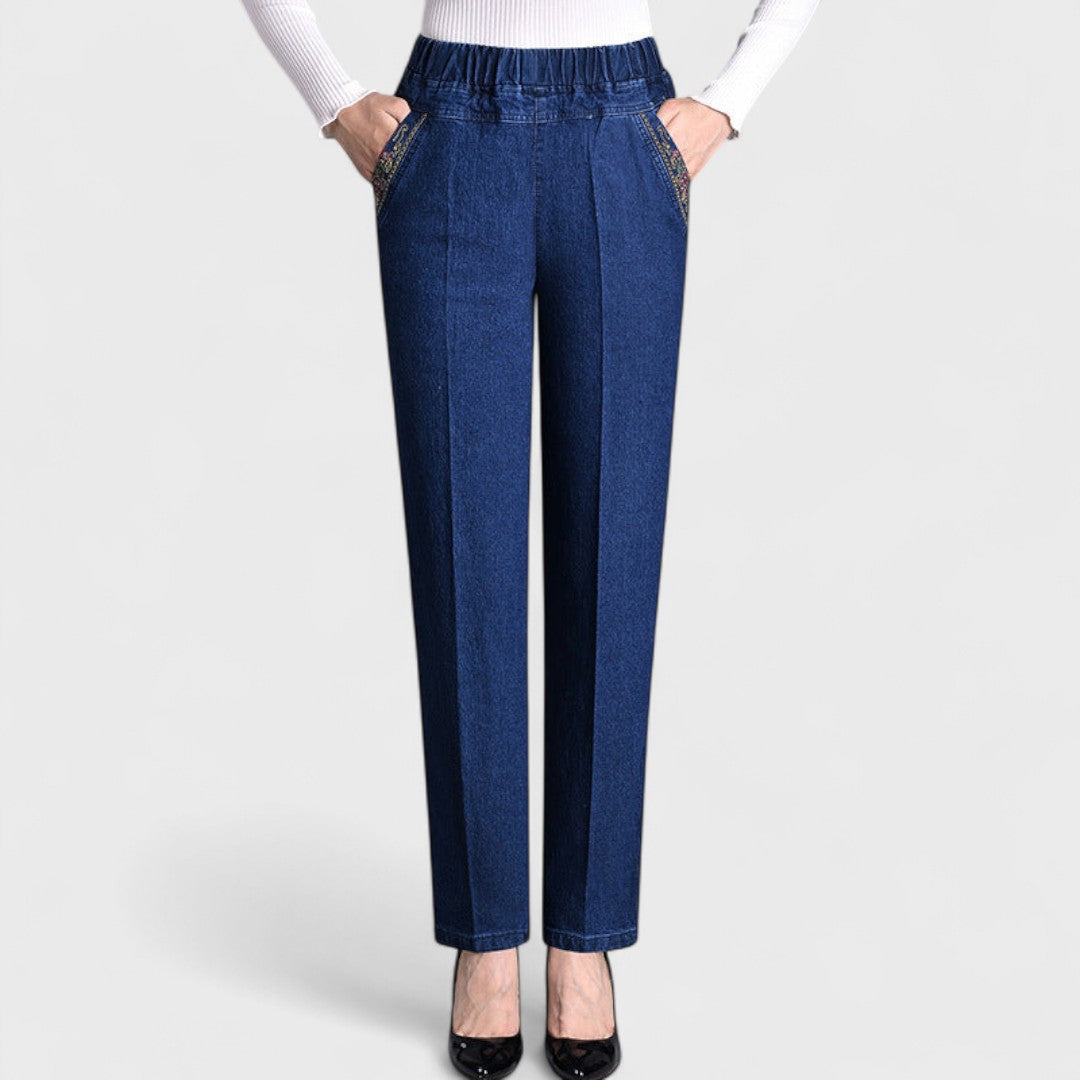 Bristol | Women’s Comfortable Stretch Jeans with Side Pockets and Elastic Waist