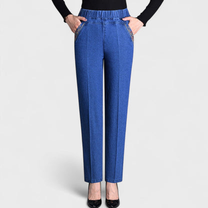 Bristol | Women’s Comfortable Stretch Jeans with Side Pockets and Elastic Waist
