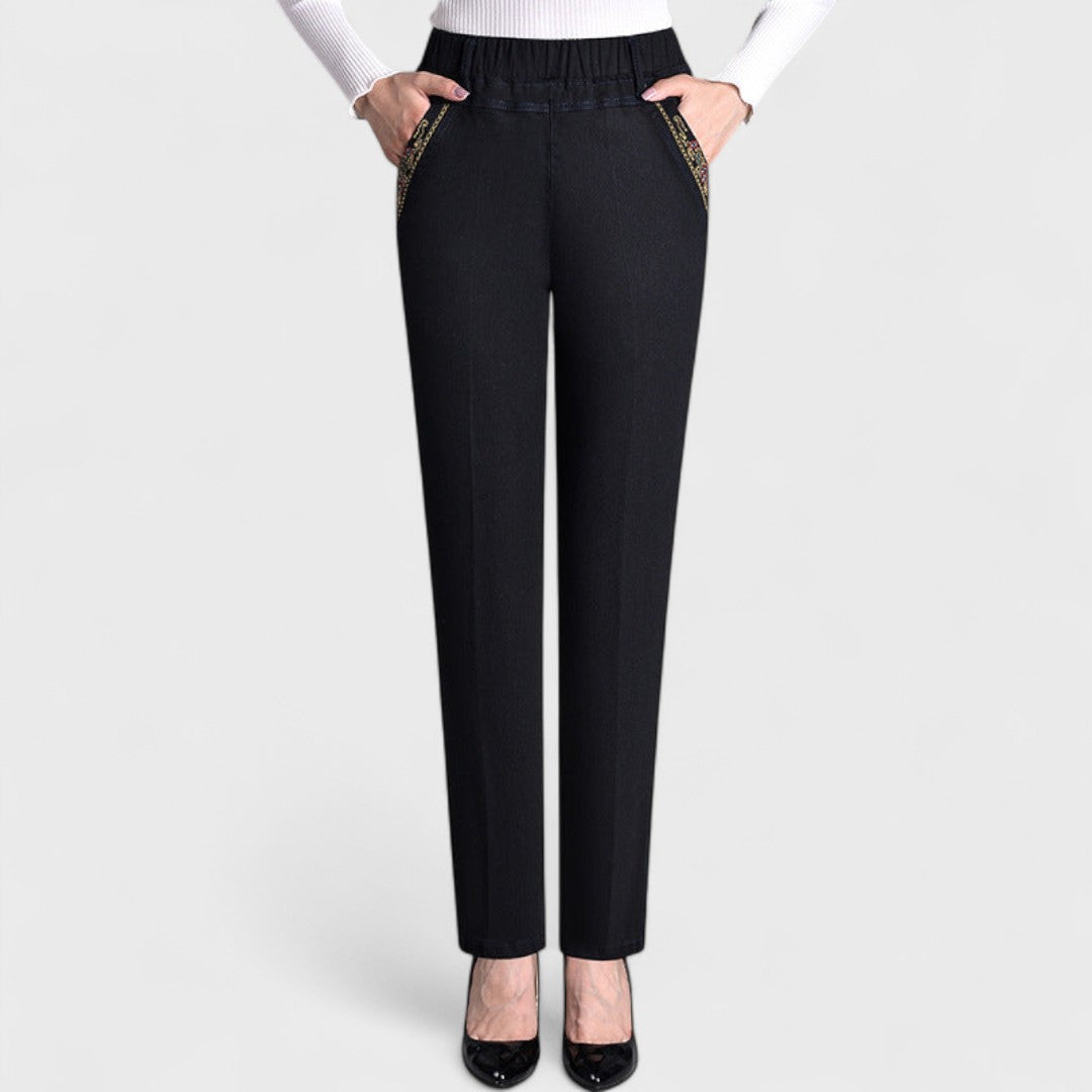 Bristol | Women’s Comfortable Stretch Jeans with Side Pockets and Elastic Waist