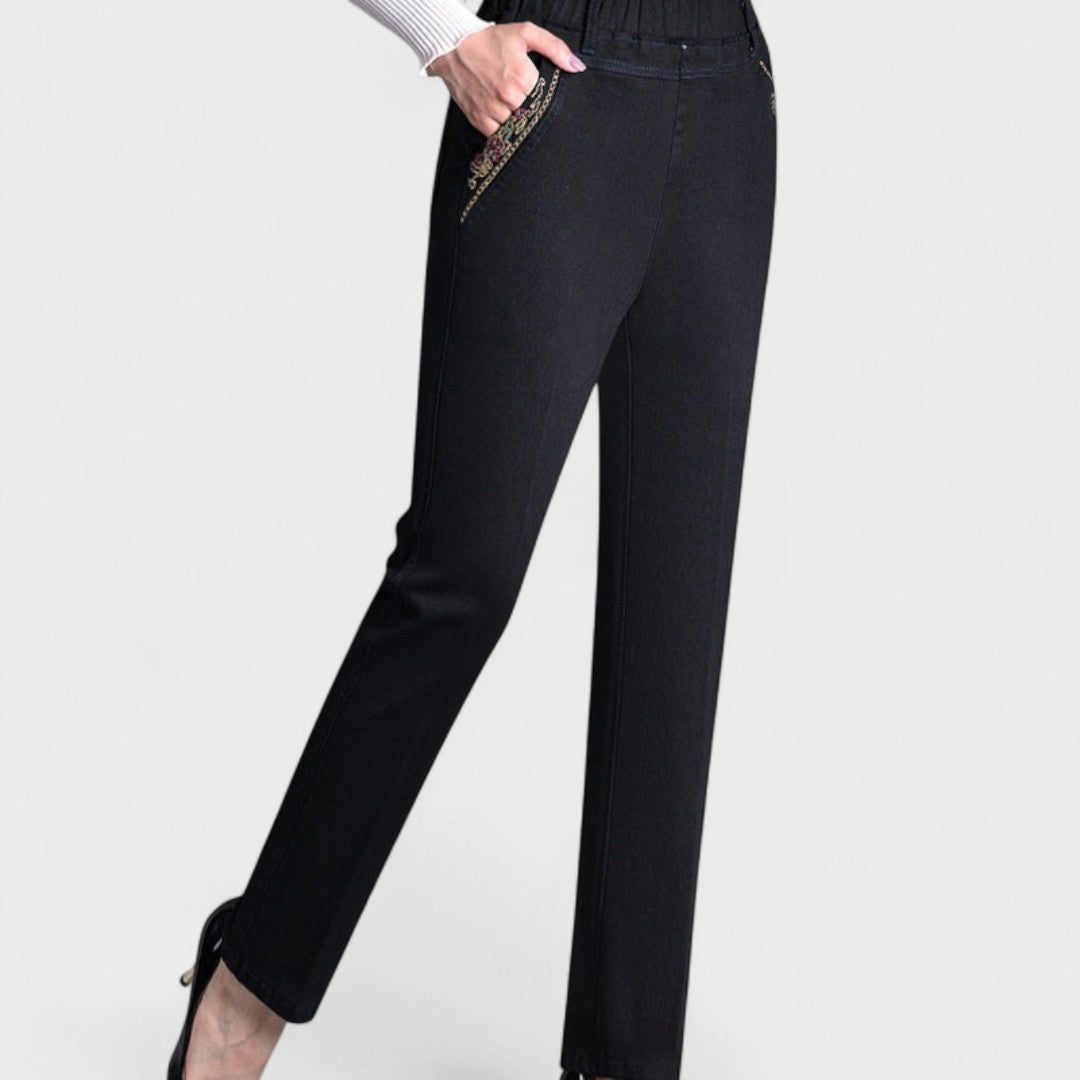 Bristol | Women’s Comfortable Stretch Jeans with Side Pockets and Elastic Waist