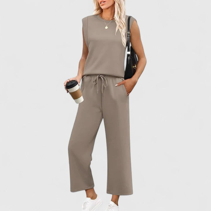 Hannah | Women’s Elegant Sleeveless Two-Piece Set
