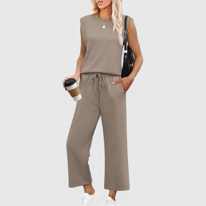 Hannah | Women’s Elegant Sleeveless Two-Piece Set