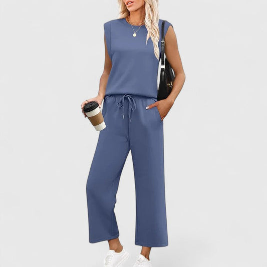 Hannah | Women’s Elegant Sleeveless Two-Piece Set