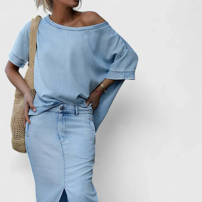 Bristol | Women’s Elegant Off Shoulder Maxi Skirt Set