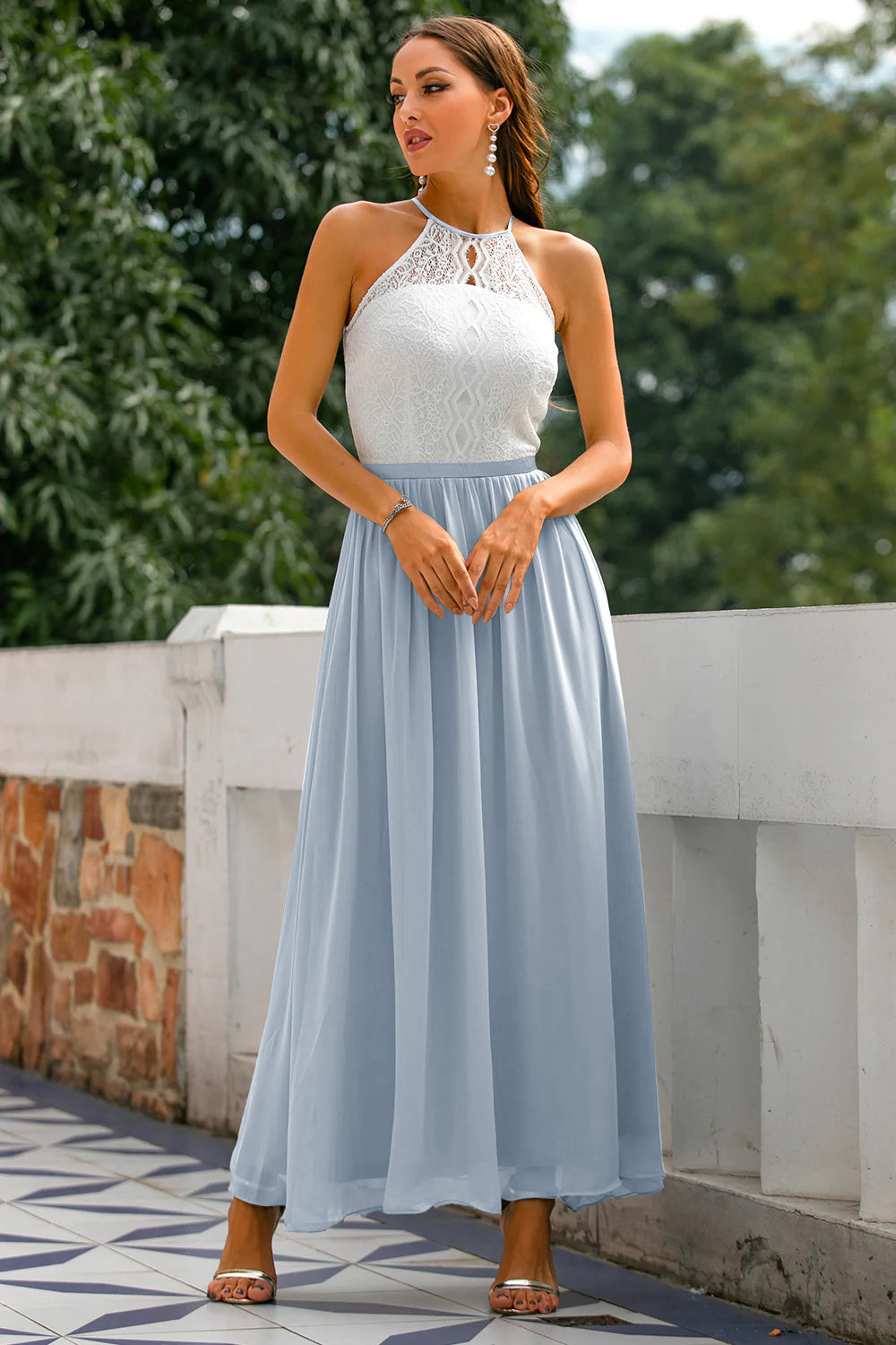 Michelle | Women’s Wedding Guest Halter Maxi Dress