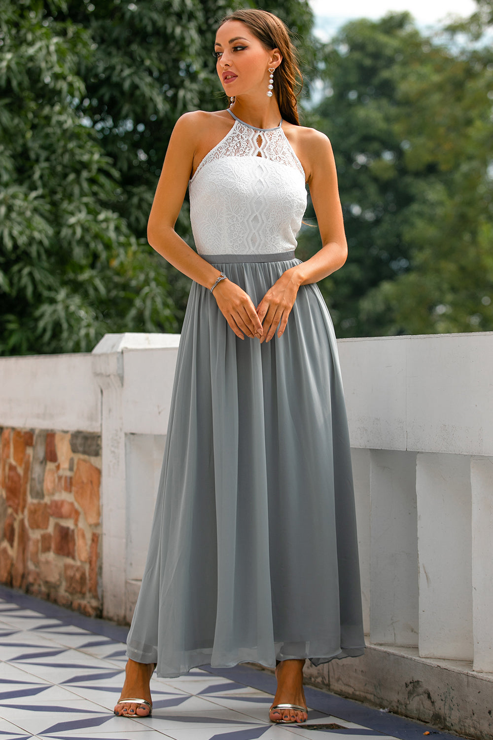 Michelle | Women’s Wedding Guest Halter Maxi Dress