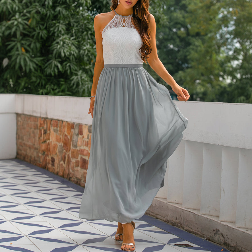 Michelle | Women’s Wedding Guest Halter Maxi Dress