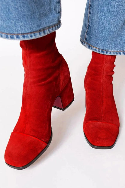 Brinley | Women’s Suede Block-Heel Boots
