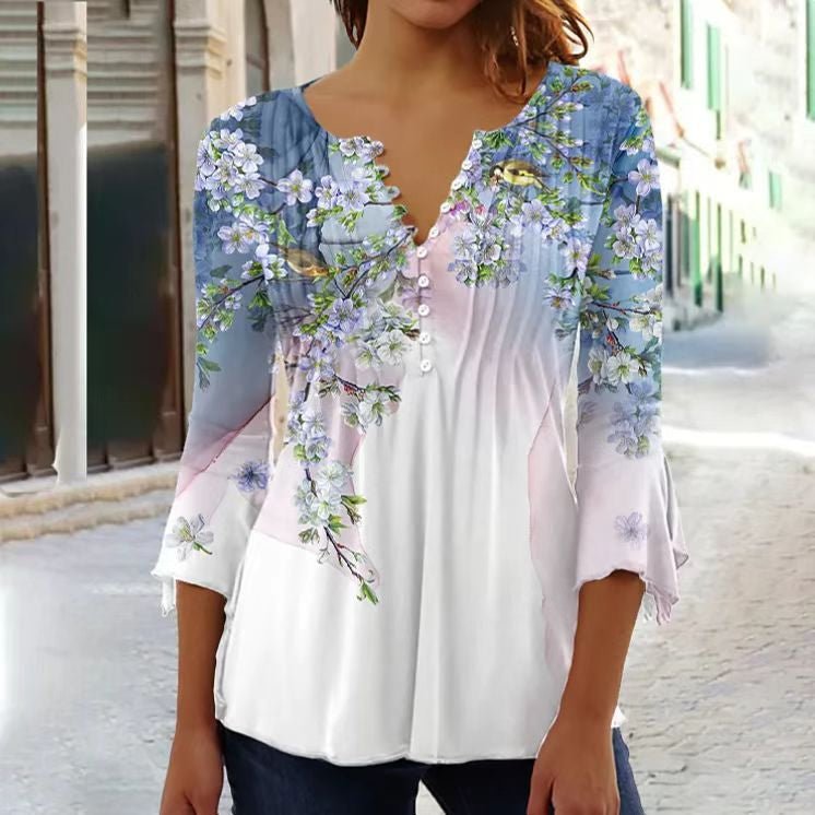 Claudette | Women’s Lace Sleeve Blouse