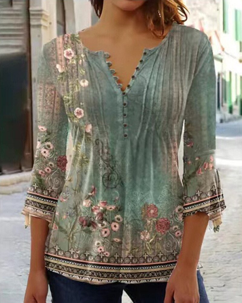 Claudette | Women’s Lace Sleeve Blouse