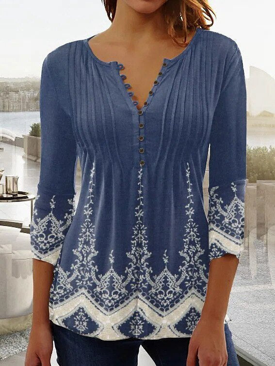 Claudette | Women’s Lace Sleeve Blouse