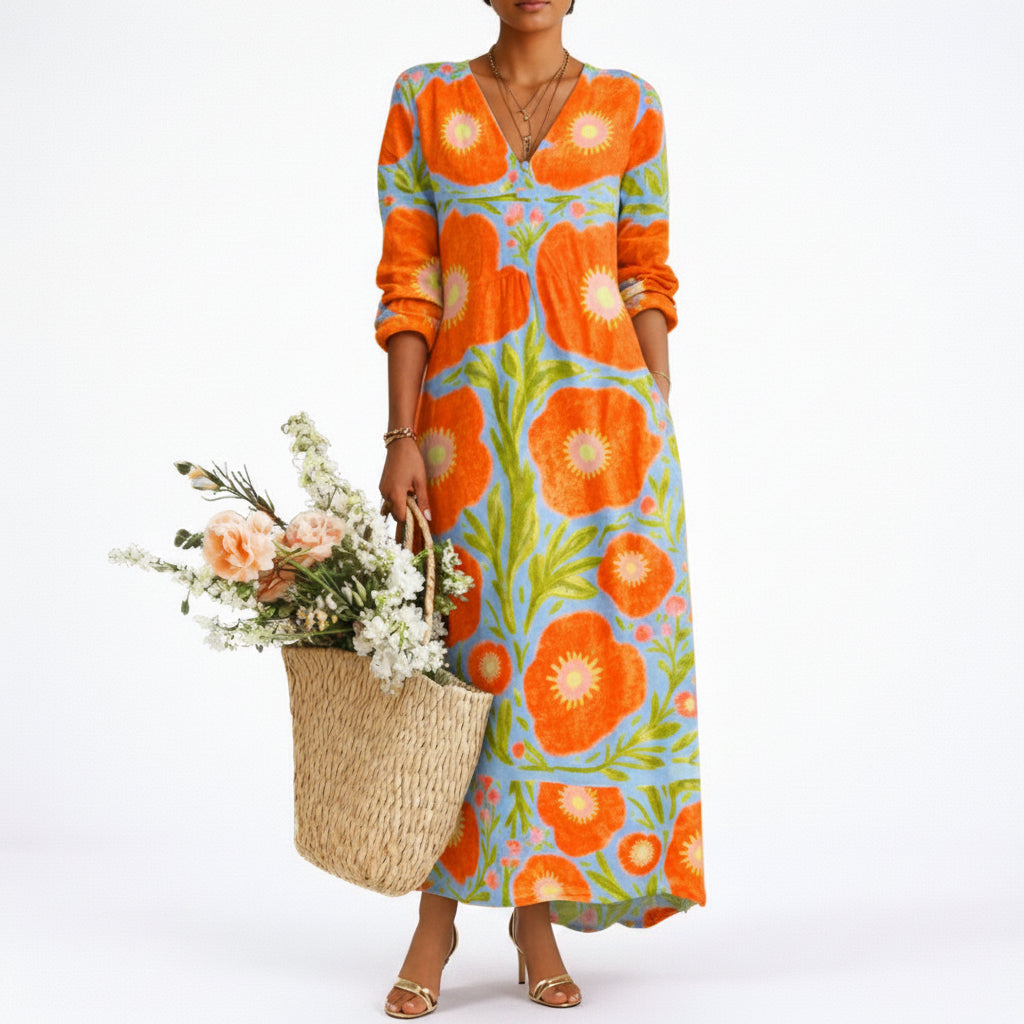 Mavis | Women’s Long Sleeve Maxi Dress