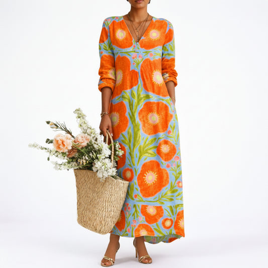 Mavis | Women’s Long Sleeve Maxi Dress
