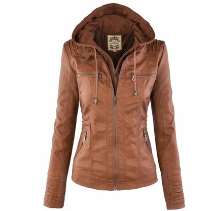 Clara | Women's Hooded Moto Jacket