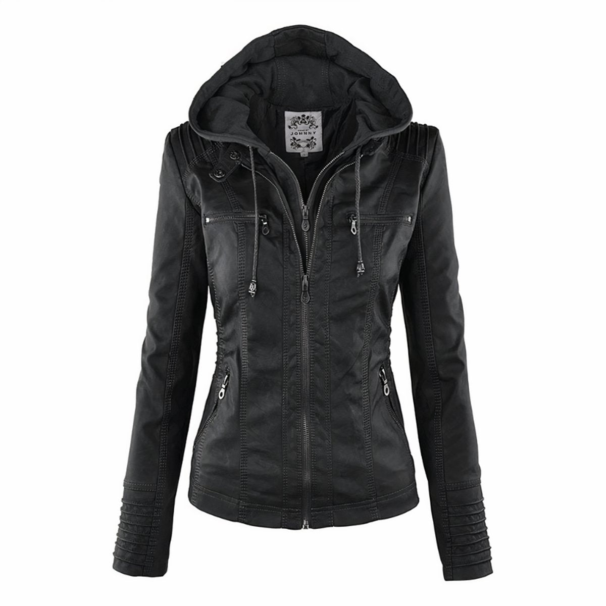 Clara | Women's Hooded Moto Jacket