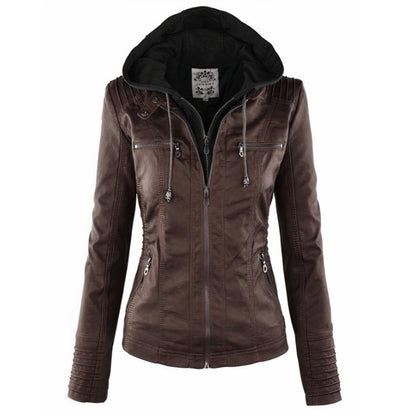 Clara | Women's Hooded Moto Jacket