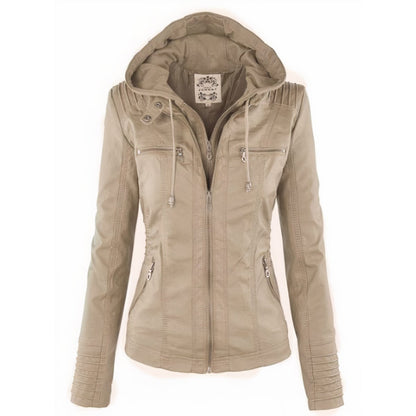 Clara | Women's Hooded Moto Jacket