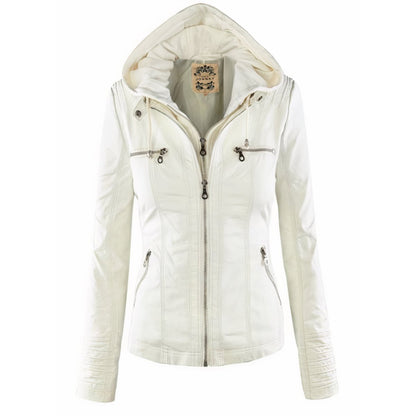 Clara | Women's Hooded Moto Jacket
