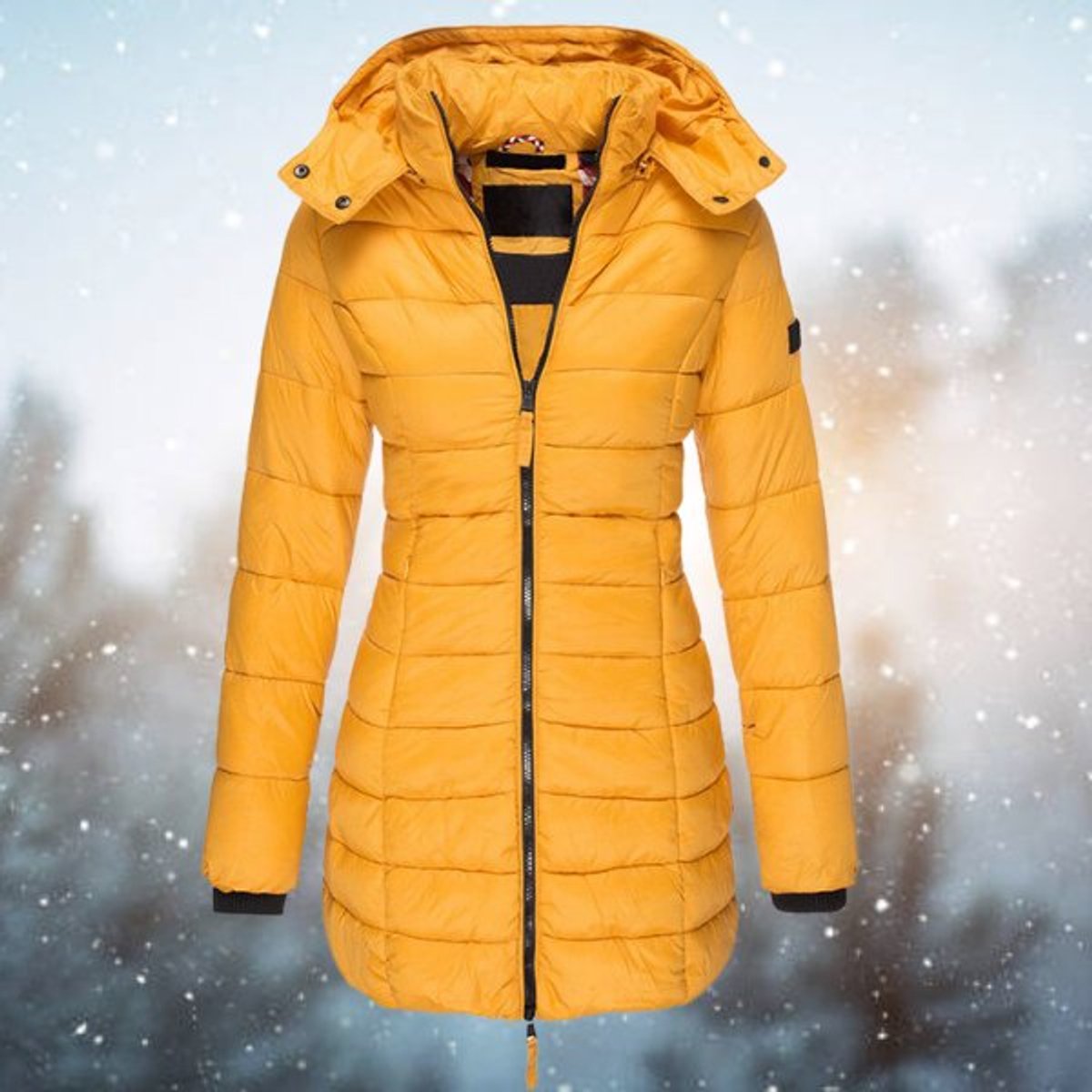 Amelia | Women's Long Hooded Quilted Puffer Coat