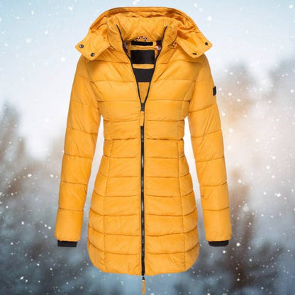 Amelia | Women's Long Hooded Quilted Puffer Coat