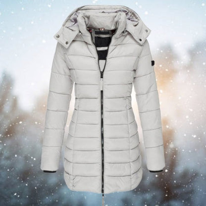 Amelia | Women's Long Hooded Quilted Puffer Coat