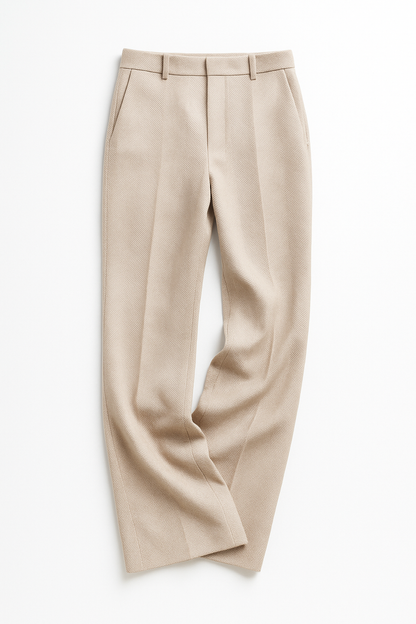 Rosalind | Women’s High-Waisted Wool Herringbone Pants
