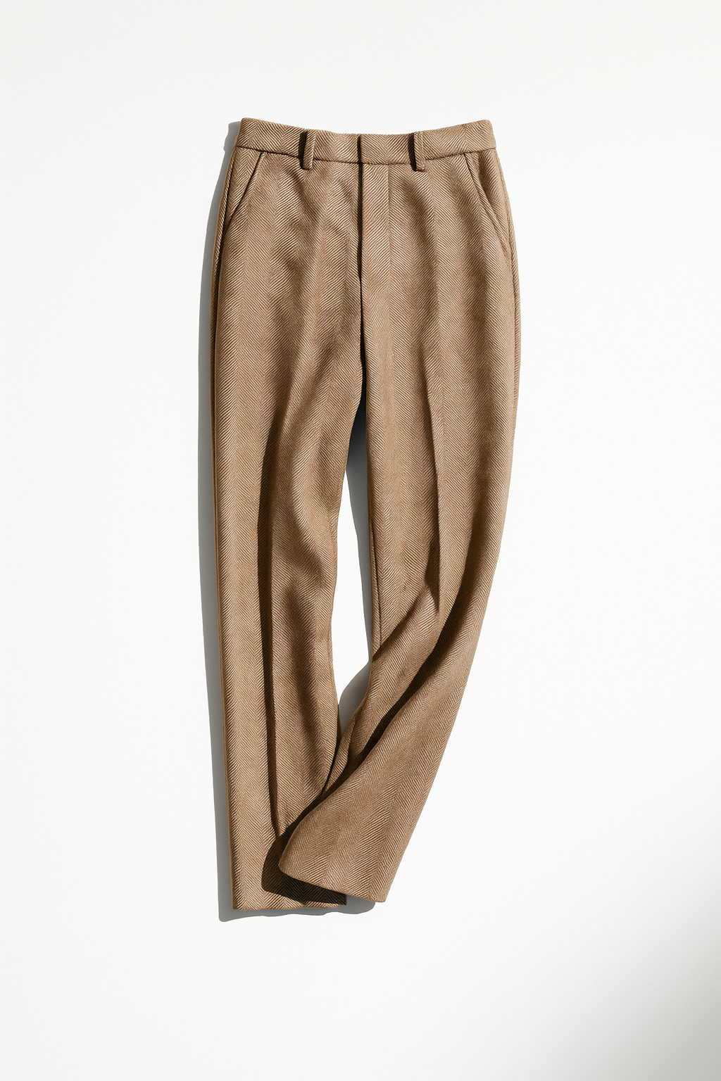 Rosalind | Women’s High-Waisted Wool Herringbone Pants